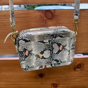 Snake print crossbody bag crossbody bag